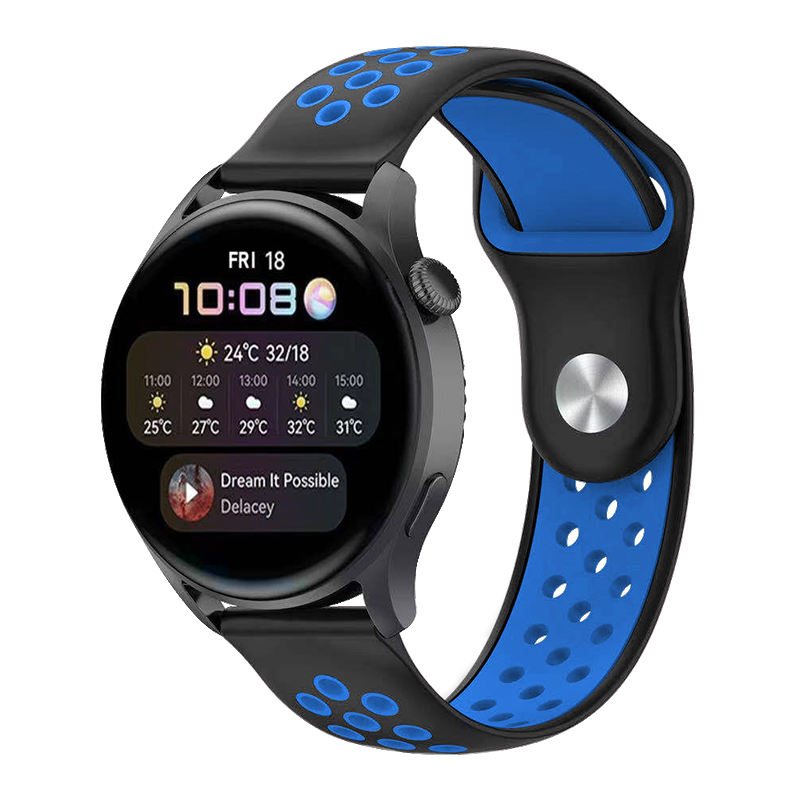 Curea silicon ALTY 22 mm, design Sport, compatibila cu Samsung Galaxy Watch 46mm, Frontier 46mm, Huawei Watch GT 2 46mm, sau orice ceas de 22 mm