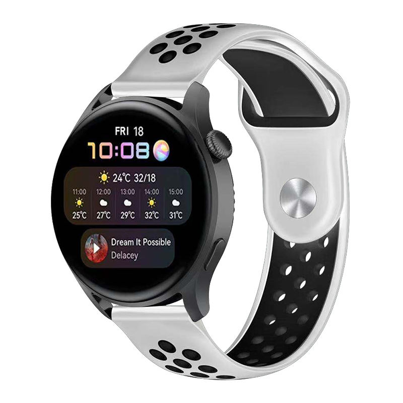 Curea silicon ALTY 22 mm, design Sport, compatibila cu Samsung Galaxy Watch 46mm, Frontier 46mm, Huawei Watch GT 2 46mm, sau orice ceas de 22 mm
