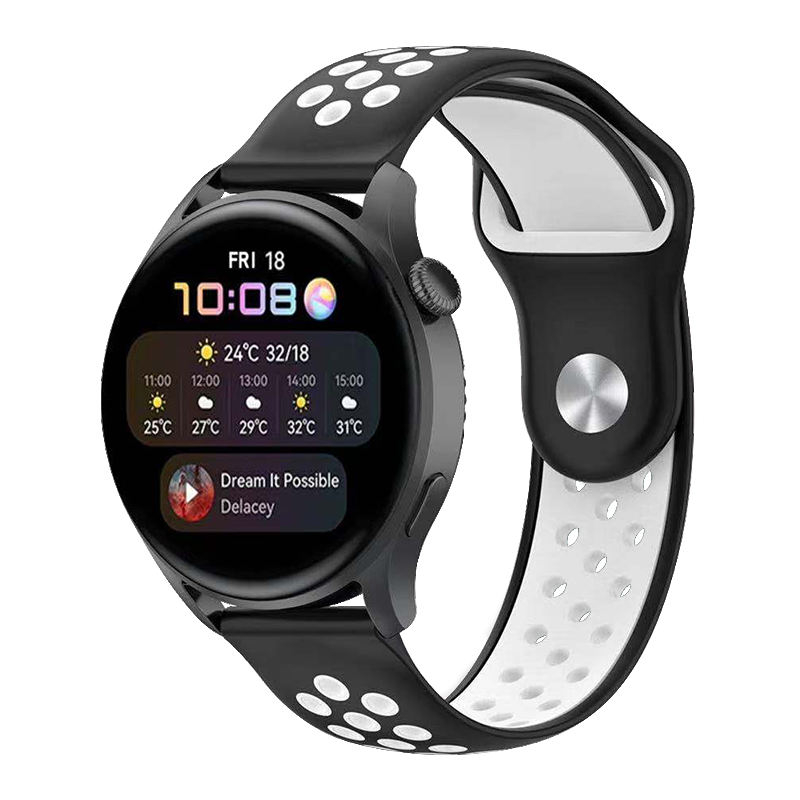 Curea silicon ALTY 22 mm, design Sport, compatibila cu Samsung Galaxy Watch 46mm, Frontier 46mm, Huawei Watch GT 2 46mm, sau orice ceas de 22 mm