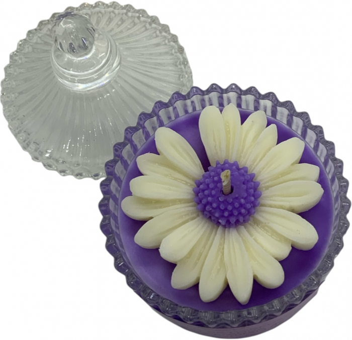 Lumânare parfumată lavanda în bomboniera sticlă [3]