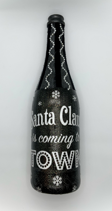 Sticlă decorată manual - Santa is coming [2]