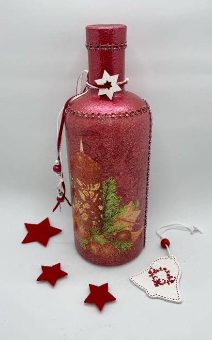 Sticlă decorată manual - Red [7]