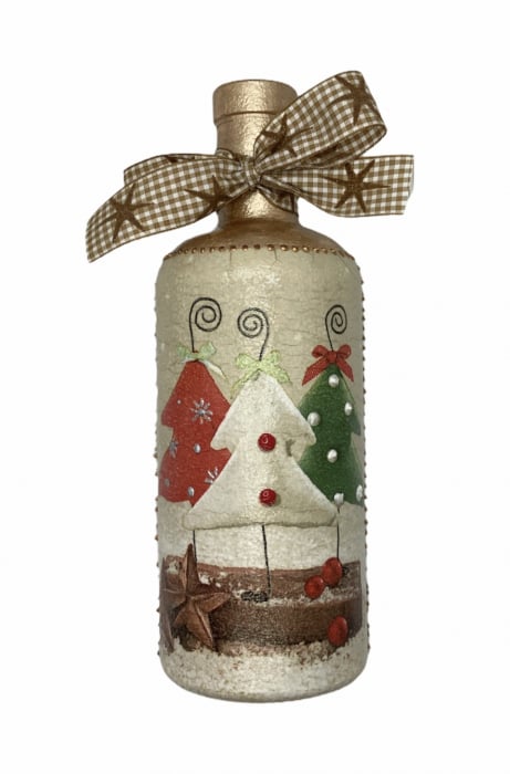 Sticlă decorată manual - Christmas Trees [2]