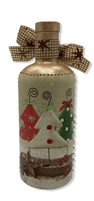 Sticlă decorată manual - Christmas Trees [4]