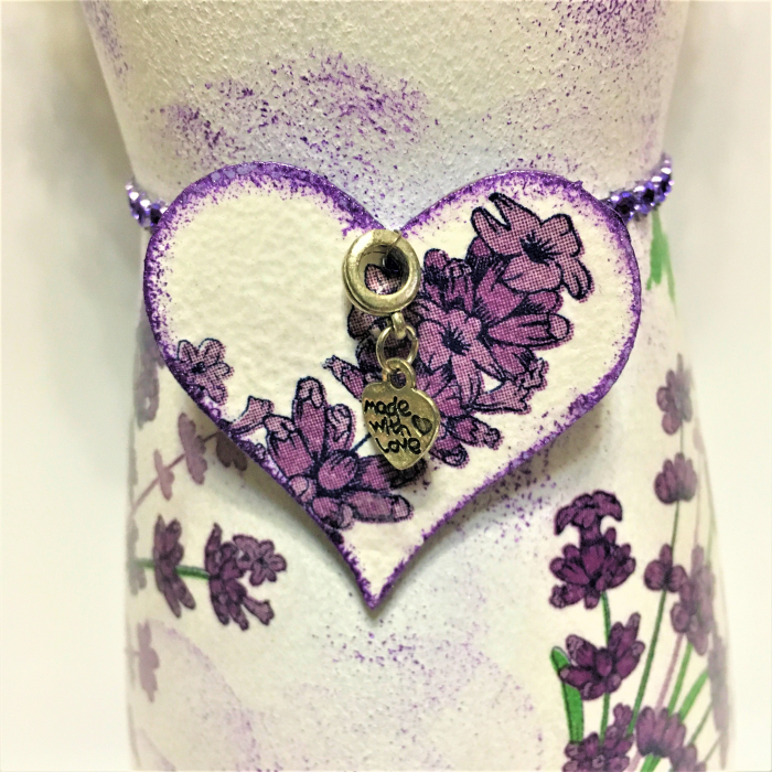 Aranjament cu lavandă naturală în vază handmade [4]