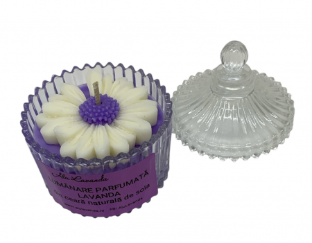Lumânare parfumată lavanda în bomboniera sticlă [0]