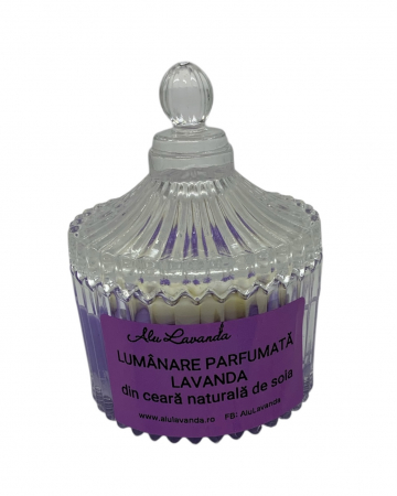 Lumânare parfumată lavanda în bomboniera sticlă [1]