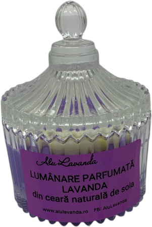Lumânare parfumată lavanda în bomboniera sticlă [4]