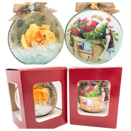 Glob handmade cu trandafir - galben [2]
