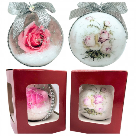 Glob handmade cu trandafir - roz [2]