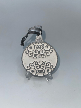 Decorațiune ceramică parfumată handmade - argintiu [2]