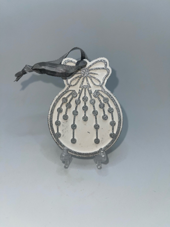 Decorațiune ceramică parfumată handmade - argintiu [16]