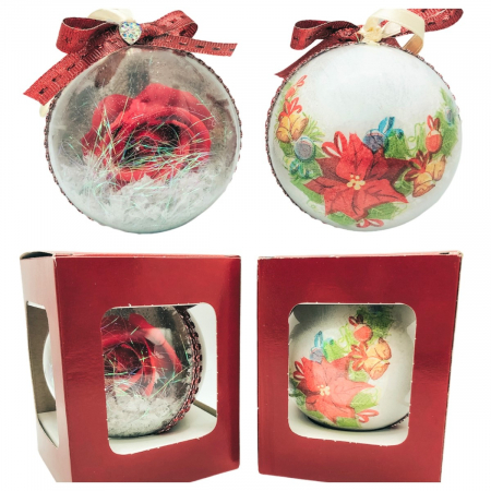 Glob handmade cu trandafir - rosu [2]
