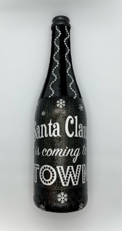 Sticlă decorată manual - Santa is coming [1]