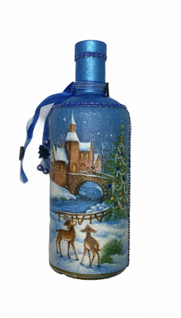 Sticlă decorată manual - Blue [2]