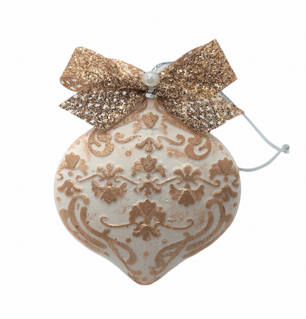 Ocazii speciale și sărbători - Decorațiune ceramică parfumată handmade - auriu