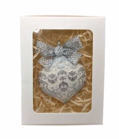 Decorațiune ceramică parfumată handmade - argintiu [1]