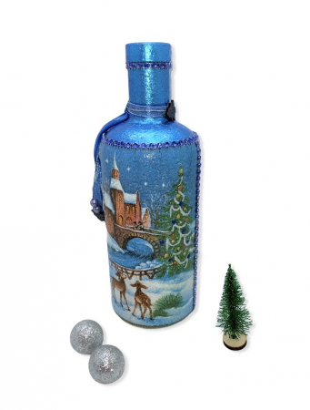 Sticlă decorată manual - Blue [6]