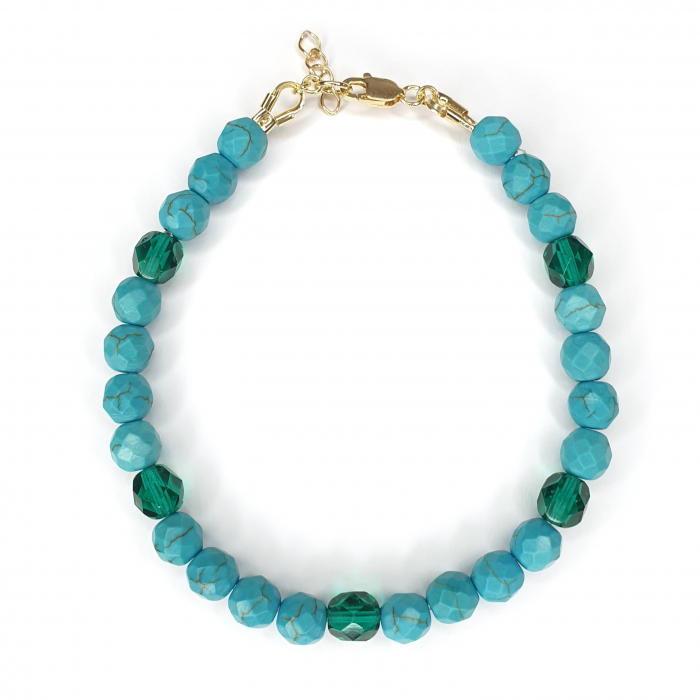 Bratara Choker Turcoaz, argint placat cu aur [3]