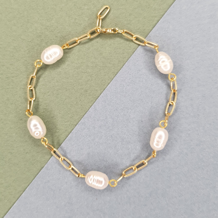 Bratara cu perle Andra, argint placat cu aur [3]