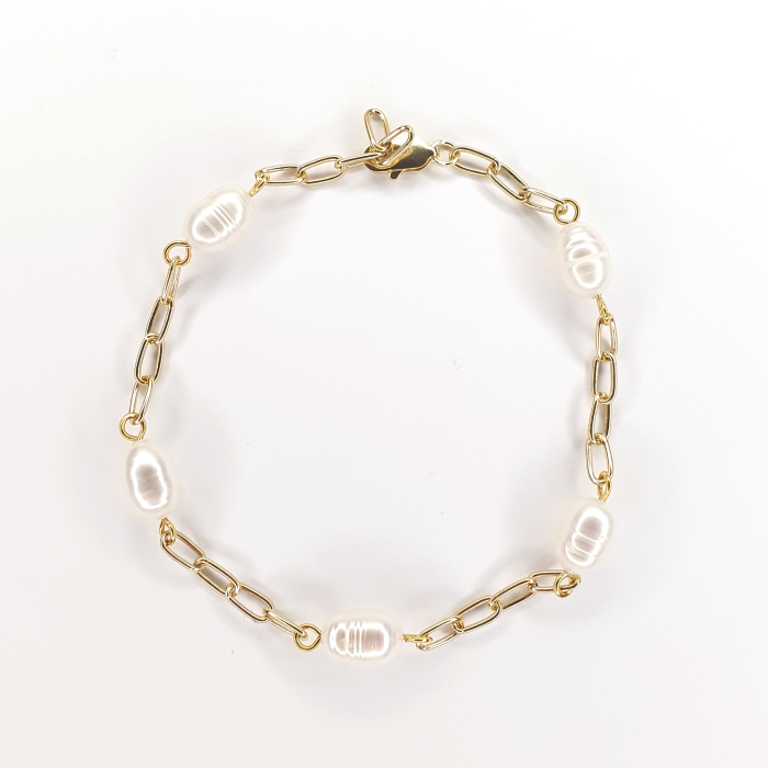 Bratara cu perle Andra, argint placat cu aur [2]