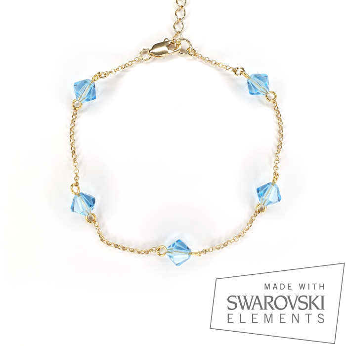 Bratara Aquamarine, argint placat cu aur [1]