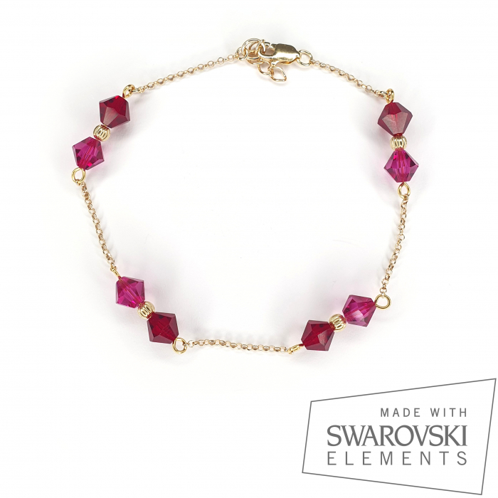 Bratara Ramona Fuchsia, argint placat cu aur [1]