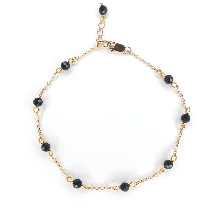 Bratara Rare Turmalina Neagra, argint placat cu aur [1]