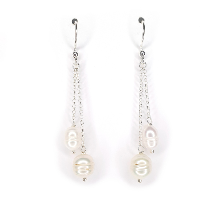 Cercei Lacramioara cu perle de cultura, argint [2]