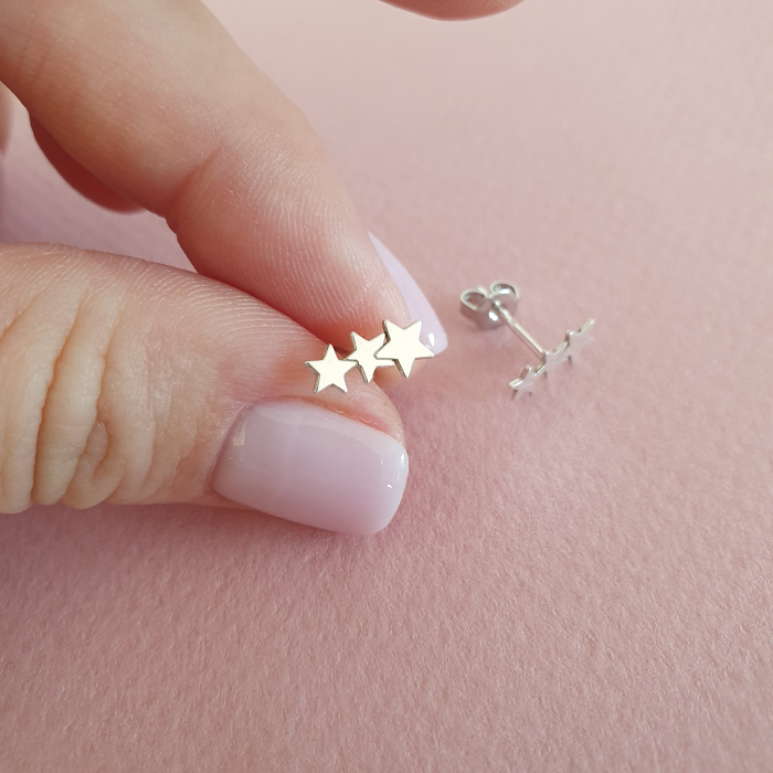 Cercei cu tija Stelute, argint [2]