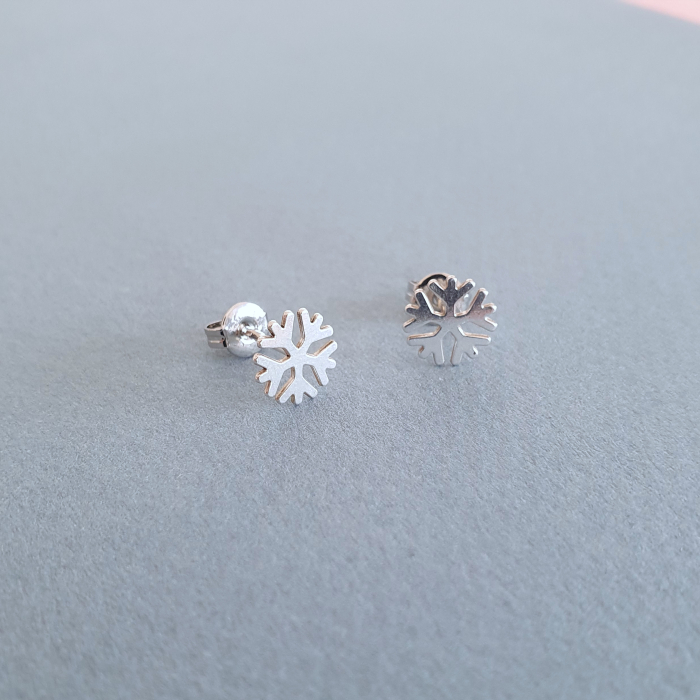 Cercei cu tija Fulg de nea, argint [2]