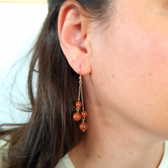 Cercei Goldstone, argint placat cu aur [2]