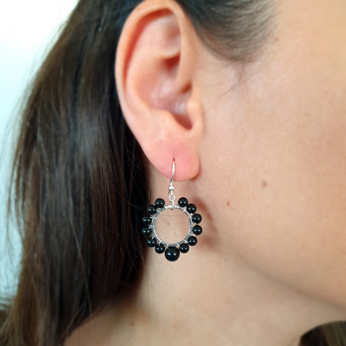 Cercei Hoops Angelina, tortite argint [2]