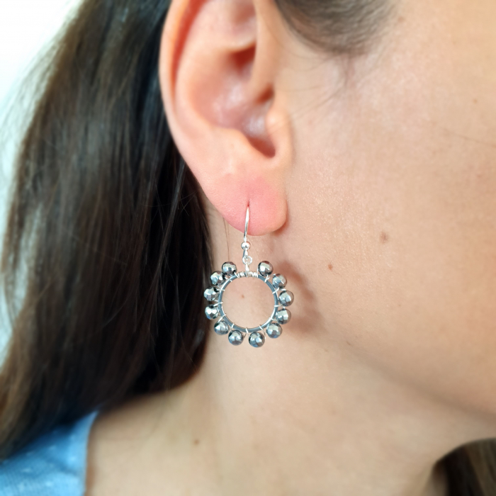 Cercei Hoops Blanca, argint [2]