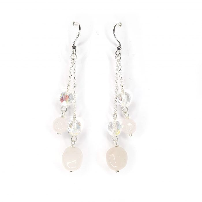 Cercei Pink Pearls, argint [3]