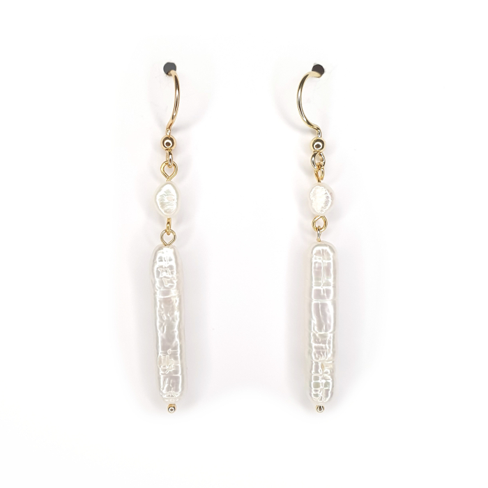 Cercei Florina cu perle de cultura, argint placat cu aur [2]