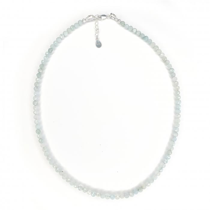 Colier Choker Acvamarin, argint [2]