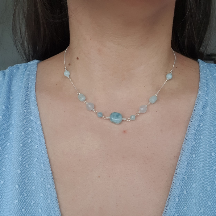Colier Daniela cu Acvamarin, argint [2]