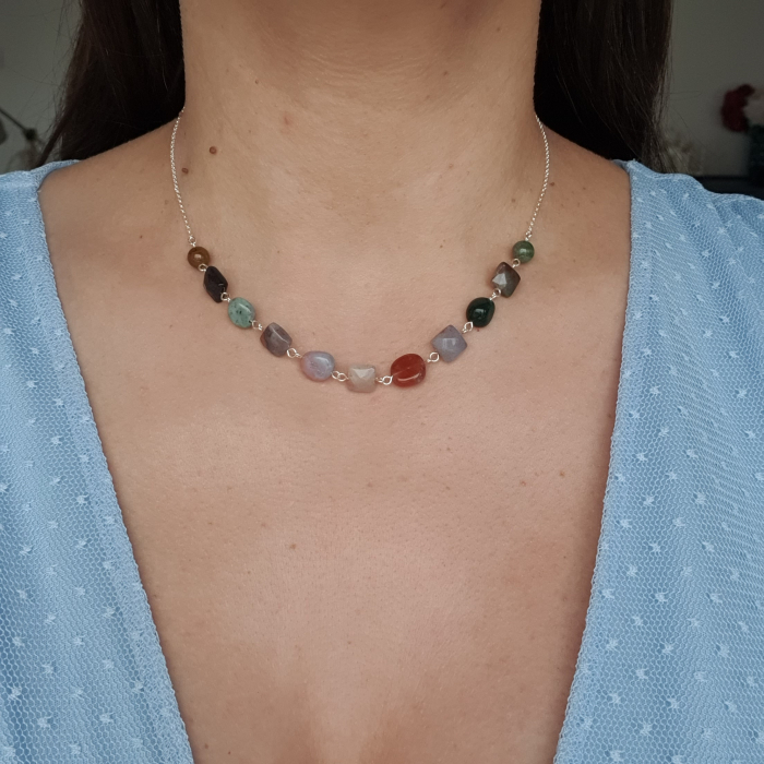 Colier Althea cu Agata Indiana, argint [2]