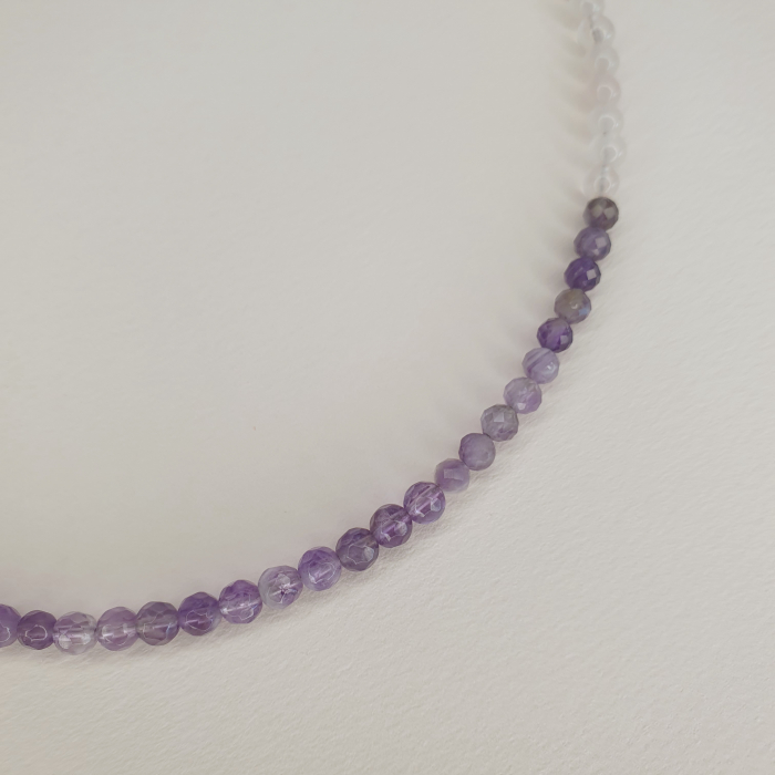 Colier Choker Ametist si Cuart, argint [2]