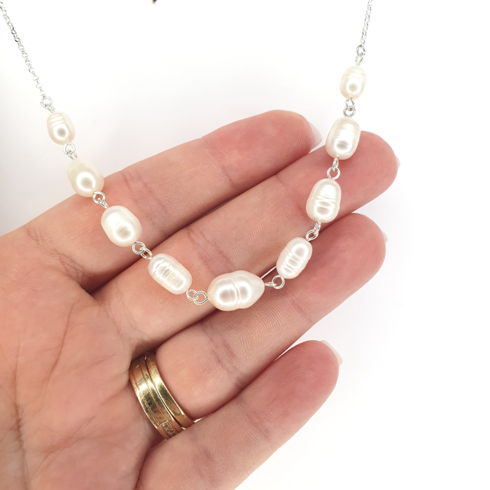 Colier Lacramioara cu perle de cultura, argint [3]
