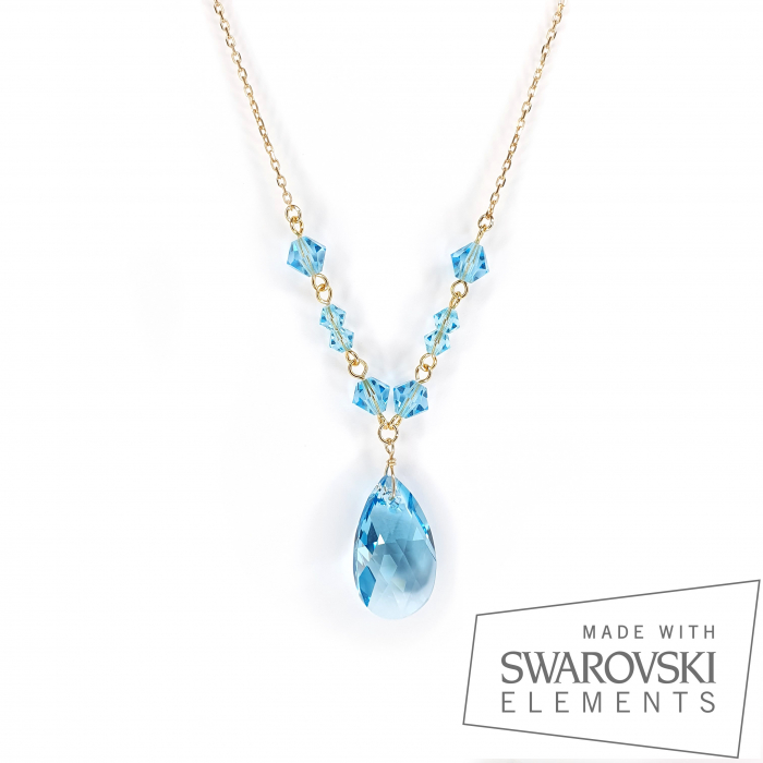 Colier Aquamarine, argint placat cu aur [2]