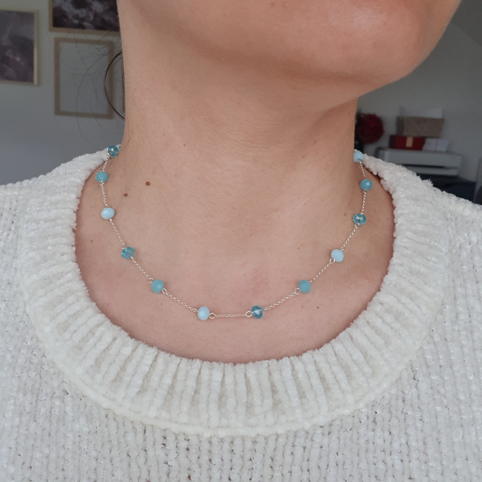 Colier Blue Drops, argint [2]
