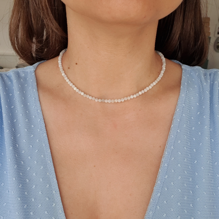 Colier Choker Piatra lunii Calina, argint [3]