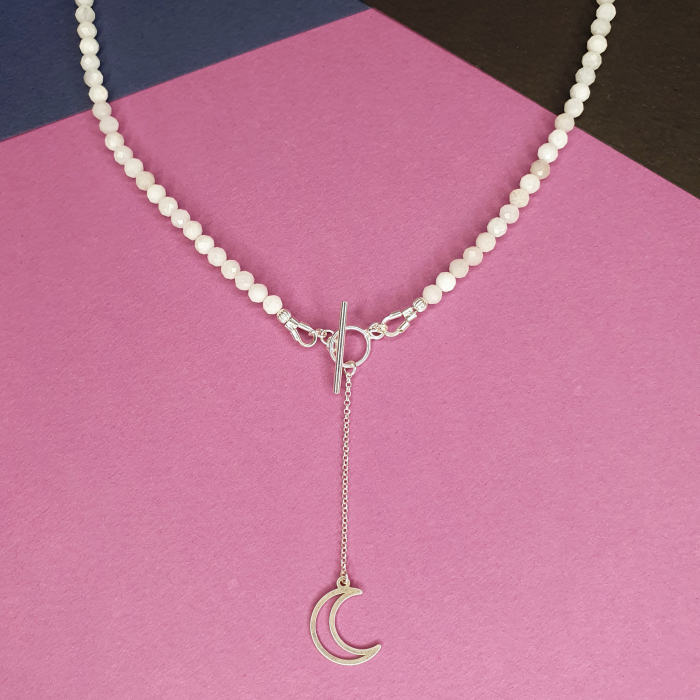 Colier Choker Piatra lunii Calina, argint [6]