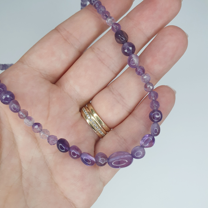 Colier Choker Ametist, argint [2]