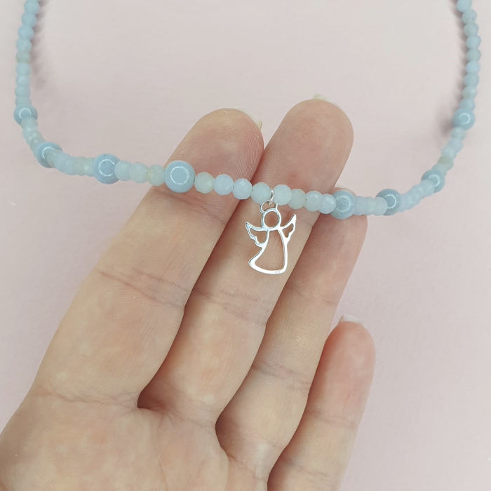 Colier Choker Angelit natural, argint [2]