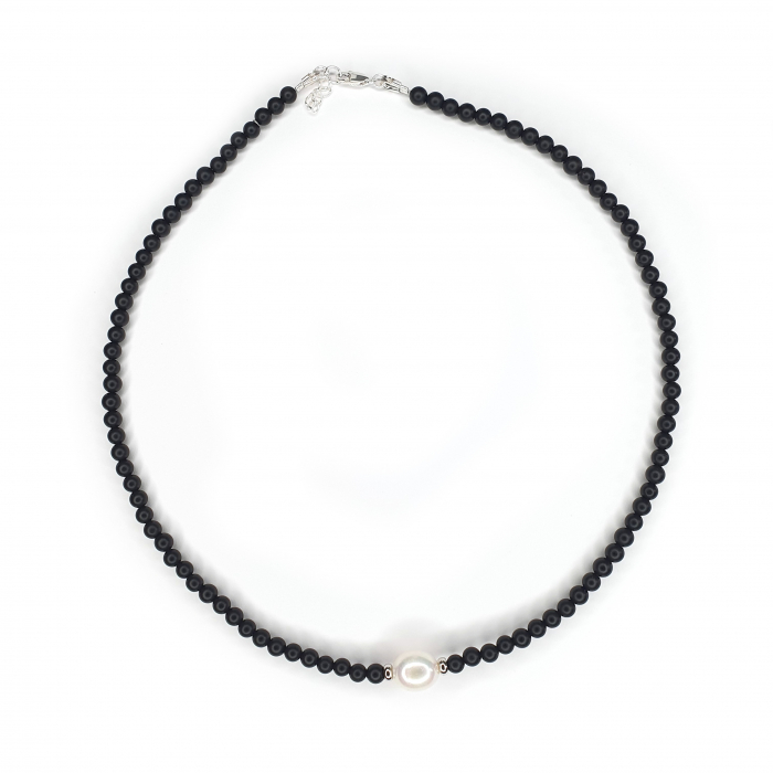 Colier Choker Onix, argint [2]
