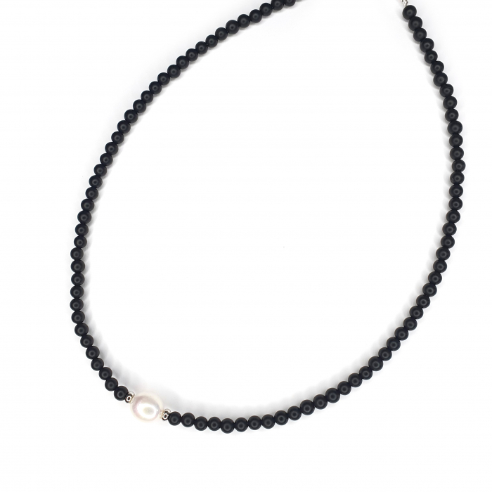 Colier Choker Onix, argint [4]