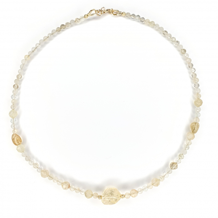 Colier Choker Citrin, argint placat cu aur [1]